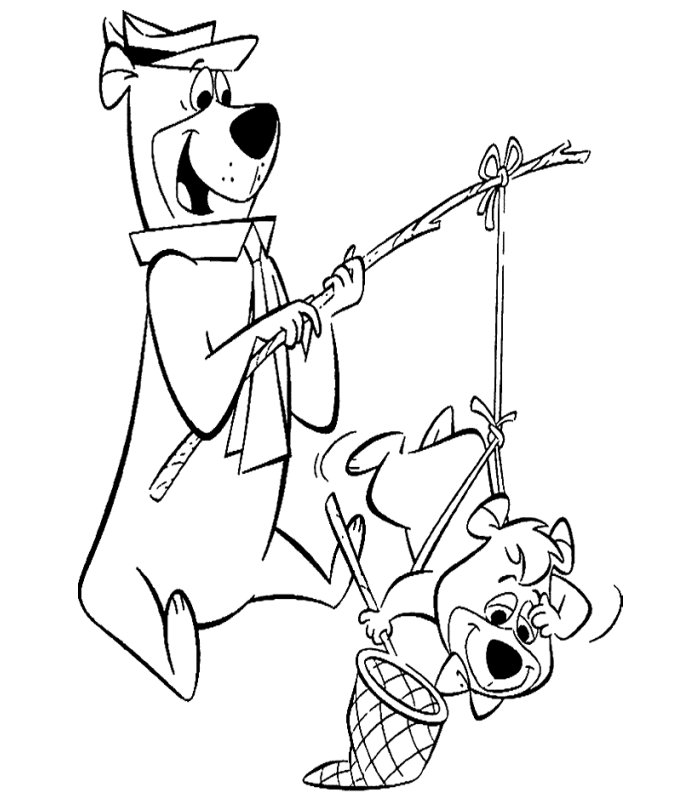 immagine yoghi bubu da colorare