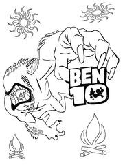 immagine ben 10 da colorare