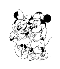 immagine coppia topolino da colorare