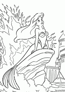 Ariel+disney+black+and+white_143